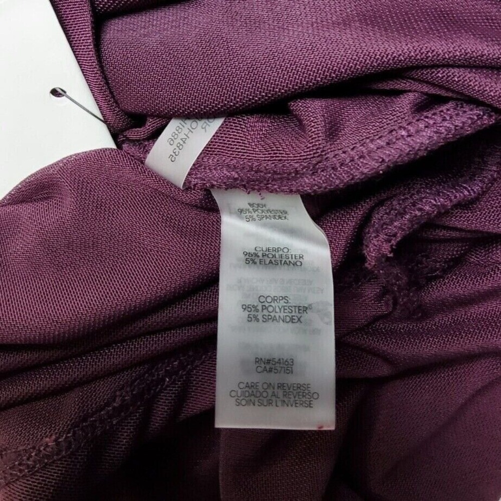 Calvin Klein Top Womens XL Plum Chiffon Long Sleeve Casual Button Up Blouse NWT - Picture 11 of 11